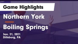 Northern York  vs Boiling Springs  Game Highlights - Jan. 21, 2021