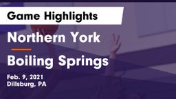 Northern York  vs Boiling Springs  Game Highlights - Feb. 9, 2021