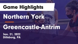 Northern York  vs Greencastle-Antrim  Game Highlights - Jan. 21, 2022