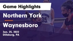 Northern York  vs Waynesboro  Game Highlights - Jan. 25, 2022