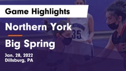 Northern York  vs Big Spring  Game Highlights - Jan. 28, 2022
