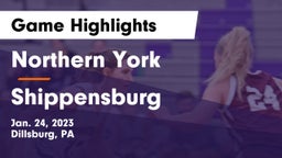 Northern York  vs Shippensburg  Game Highlights - Jan. 24, 2023