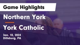 Northern York  vs York Catholic  Game Highlights - Jan. 10, 2024