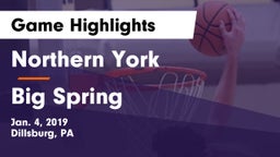 Northern York  vs Big Spring  Game Highlights - Jan. 4, 2019