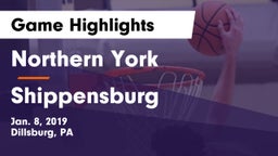 Northern York  vs Shippensburg  Game Highlights - Jan. 8, 2019