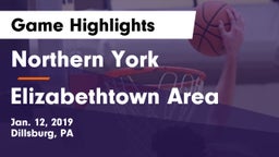 Northern York  vs Elizabethtown Area  Game Highlights - Jan. 12, 2019