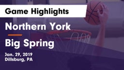 Northern York  vs Big Spring  Game Highlights - Jan. 29, 2019