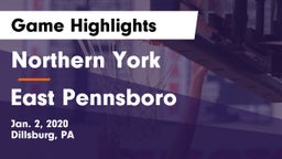 Northern York  vs East Pennsboro  Game Highlights - Jan. 2, 2020