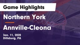 Northern York  vs Annville-Cleona  Game Highlights - Jan. 11, 2020