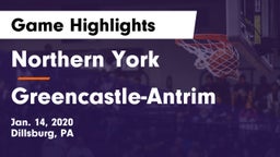 Northern York  vs Greencastle-Antrim  Game Highlights - Jan. 14, 2020