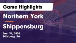 Northern York  vs Shippensburg  Game Highlights - Jan. 31, 2020