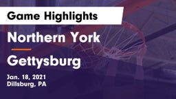 Northern York  vs Gettysburg  Game Highlights - Jan. 18, 2021