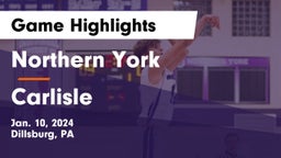 Northern York  vs Carlisle  Game Highlights - Jan. 10, 2024