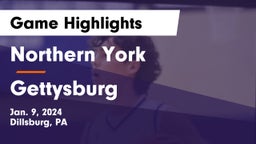 Northern York  vs Gettysburg Game Highlights - Jan. 9, 2024