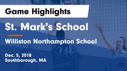 St. Mark's School vs Williston Northampton School Game Highlights - Dec. 5, 2018