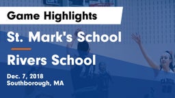 St. Mark's School vs Rivers School Game Highlights - Dec. 7, 2018