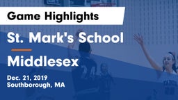 St. Mark's School vs Middlesex  Game Highlights - Dec. 21, 2019