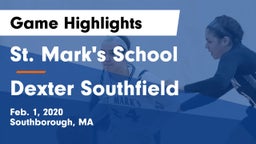 St. Mark's School vs Dexter Southfield  Game Highlights - Feb. 1, 2020