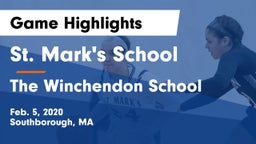 St. Mark's School vs The Winchendon School Game Highlights - Feb. 5, 2020