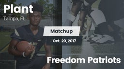 Matchup: Plant  vs. Freedom Patriots 2017