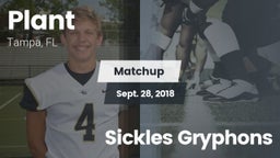 Matchup: Plant  vs. Sickles Gryphons 2018