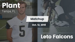 Matchup: Plant  vs. Leto Falcons 2018