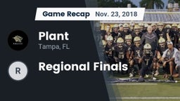 Recap: Plant  vs. Regional Finals 2018