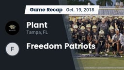 Recap: Plant  vs. Freedom Patriots 2018