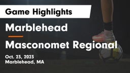 Marblehead  vs Masconomet Regional  Game Highlights - Oct. 23, 2023