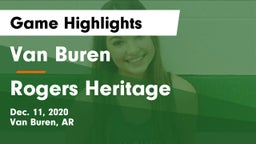 Van Buren  vs Rogers Heritage  Game Highlights - Dec. 11, 2020