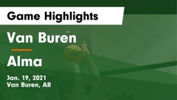 Van Buren  vs Alma  Game Highlights - Jan. 19, 2021