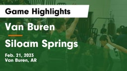 Van Buren  vs Siloam Springs  Game Highlights - Feb. 21, 2023
