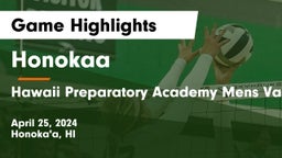 Honokaa  vs Hawaii Preparatory Academy Mens Varsity Volleyball Game Highlights - April 25, 2024