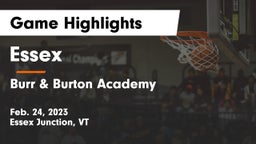 Essex  vs Burr & Burton Academy  Game Highlights - Feb. 24, 2023