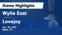 Wylie East  vs Lovejoy  Game Highlights - Jan. 28, 2022