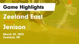 Zeeland East  vs Jenison   Game Highlights - March 29, 2023
