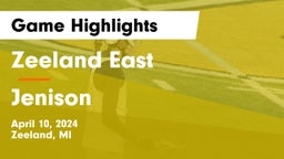 Zeeland East  vs Jenison   Game Highlights - April 10, 2024