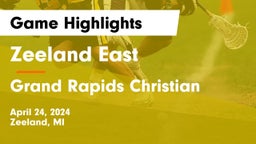 Zeeland East  vs Grand Rapids Christian  Game Highlights - April 24, 2024