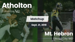 Matchup: Atholton  vs. Mt. Hebron  2018