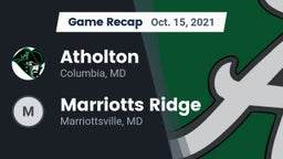 Recap: Atholton  vs. Marriotts Ridge  2021