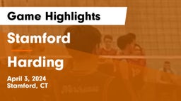 Stamford  vs Harding  Game Highlights - April 3, 2024