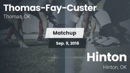 Matchup: Thomas-Fay-Custer vs. Hinton  2016
