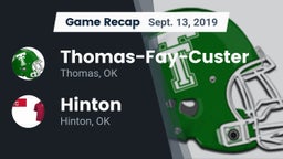 Recap: Thomas-Fay-Custer  vs. Hinton  2019