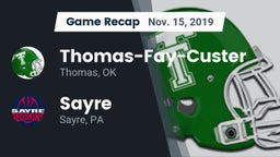 Recap: Thomas-Fay-Custer  vs. Sayre  2019