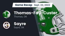 Recap: Thomas-Fay-Custer  vs. Sayre  2022