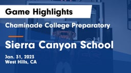 Chaminade College Preparatory vs Sierra Canyon School Game Highlights - Jan. 31, 2023