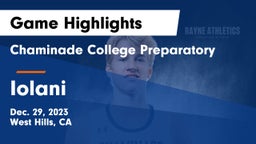 Chaminade College Preparatory vs Iolani  Game Highlights - Dec. 29, 2023