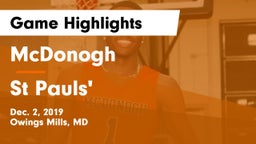 McDonogh  vs St Pauls' Game Highlights - Dec. 2, 2019