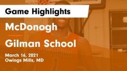 McDonogh  vs Gilman School Game Highlights - March 16, 2021