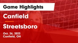 Canfield  vs Streetsboro  Game Highlights - Oct. 26, 2023